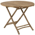 Table de jardin ronde pliable en bambou D90 - nara