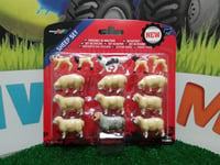 BRI43282 - 13 moutons + chien - Britains - 1/32