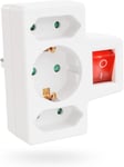 Greate Adaptateur Triple Prises Avec Interrupteur Jusqu'À Max. 3500W - Multiprise Pour Prise Murale, Adaptateur Prise 3 En 1, Multiprise Avec Interrupteur, Prises Multiples Avec Interrupteur