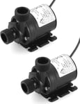 2 Pièces Pompe a Eau 12v 800l/h 5m, Pompe à Eau Submersible sans Balai, pour la Circulation de l'eau de la Piscine de Fontaine Solaire d'aquarium d'étang de Bassin