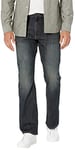 Wrangler Authentics Men's Relaxed Fit Boot Cut Jean, Blue/Black Stretch, 32W x 32L