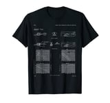 Huey UH-1E (540) Military Helicopter Engineering Blueprint T-Shirt