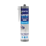 Bostik Membrane d'Étanchéité Waterstop – Jointe, Colle, Rebouche – Réparation de Fuites, Infiltrations, Fissures – Tous Matériaux – Directe Sans Primaire – MS Polymère – Blanc – Cartouche 290 ml