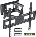 BONTEC TV Wall Mount for 23-70 Inch LED LCD Flat & Curved TVs, Swivels Tilts Arm