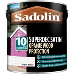 Sadolin 5028826 Superdec Opaque Wood Protection Super White Satin 2.5 litre