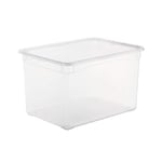 SUNDIS 4150001 Clear Box Boîte Transparent Avec Couvercle Plastique, 46L