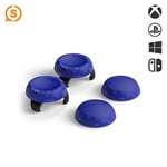 SCUF Thumbstick Grips - 4 Pack with 2 Bases - Tactic - Joystick Thumb Grips For Xbox One and Xbox Series X|S, PS4, PS5, Nintendo Switch Pro Controller - Blue