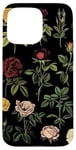 Coque pour iPhone 15 Pro Max Vintage Botanique Rose Fleur Fille Mignon Floral Plant Mom