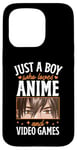 Coque pour iPhone 15 Pro Juste un garçon qui aime les anime et les jeux vidéo