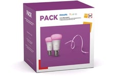 Pack Re-equipement Eclairage 2024 ampoules couleurs E27 x2 1100 lumens+ lightstrip Solo de 3 mètres