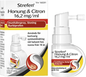 Strefen Honung & Citron Munhålespray, lösning 16,2mg/ml Flaska med dospump, 15 ml