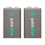 Pale Blue 9V Rechargeable USB Smart Batteries, 2 kpl