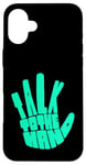 Coque pour iPhone 16 Plus Bleu sarcelle Aqua Talk To The Hand