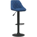 Vidaxl - Tabouret de bar Bleu Velours