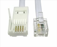  RJ11 to BT Modem Cable Lead SKY BOX Phone Plug BT Socket 4 PIN Crossover 5m