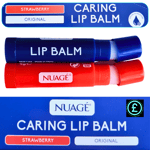 Lip Balm 2 Pack Original & Strawberry Nuage Moisturising & Soothing Soften Lips