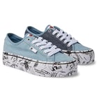 DC Shoes Femme Plateforme Manuelle Basket, Denim foncé chiné, 36 EU