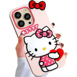 IC Kompatibelt med iPhone 13 Pro Max Skal, Cartoon Söt Rolig Kawaii Katt Kitty Telefonskal 3D Karaktär Mjukt Omslag för Barn, Flickor och Kvinnor