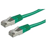 ROLINE Câble LAN avec Ethernet | cordon réseau RJ 45 | Cat 5e | pour Switch • Routeur • Modem | vert 1,0 m