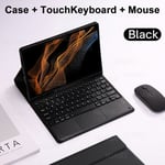 (French KeyboardBlack D) Tablet-kotelo Samsung Galaxy Tab S8 Ultra 14,6 tuumalle 2022, irrotettava Bluetooth-näppäimistön suojus S-kynäpidikkeellä, SM-X900/X906 tietokoneen kannet ja kuoret