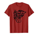 Dragon with Wings Fantasy Fire Dragon Tribal Tattoo Design T-Shirt