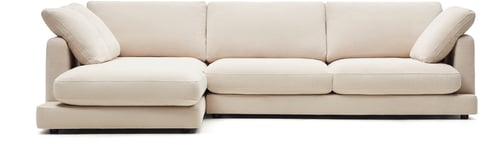 Gala, Chaiselong sofa, Venstrevendt, beige, H87x300x193 cm