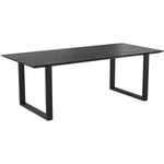 Rendez-vous Déco - Table rectangulaire 10 personnes en bois de teck recyclé noir 240 cm - adok