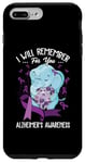 iPhone 7 Plus/8 Plus I Will Remember You Alzheimer's Awareness Purple Elephant Case