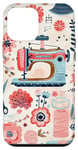 Coque pour iPhone 12 mini Fil de machine à coudre quilting floral maman femmes