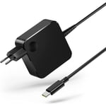 65 W USB-C kannettavan tietokoneen laturi (1,8 m) Lenovo Thinkpad ASUS Zenbookille