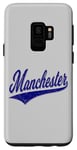 Coque pour Galaxy S9 Manchester City England Varsity SCRIPT Maillot de sport classique