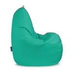 Pouf Poire Relax Similicuir Outdoor Turquoise Happers xl