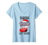 Womens Ugly Christmas Funny White Elephant Gift Subpar Gift Giver V-Neck T-Shirt