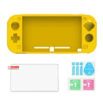 AFAITH Coque Etui en Silicone + Dureté Qualité 9HD Film Protecteur d'écran en Verre trempé pour Nintendo Switch Lite (Jaune)