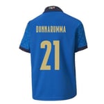 2020-2021 Italy Home Football Soccer T-Shirt (Kids) (Gianluigi Donnarumma 21)