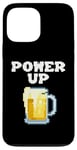 Coque pour iPhone 13 Pro Max Mug à bière pixelisé Power Up