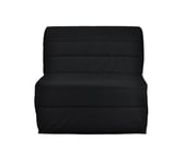 Banquette lit BZ 90 EMELYNE 3 tissu noir