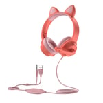 Orange With No Box Casque de jeu filaire avec microphone, oreille de chat mignonne, écouteurs à réduction de bruit, commutateur PC, PS4, Xbox, nouveauté ""Nipseyteko