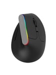 DeLUX Wireless Vertical Mouse M618C 2.4G 1600DPI RGB (black) - Ergonominen hiiri - 6 painiketta - Musta