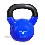 Yes4All KVWK Vinyl Coated Cast Iron Kettlebell, Kettle Bell Weights Set - Blue Kettlebells, 15.8 kg