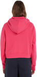 Tommy Hilfiger Women's Sweatshirt Zipper with Hood, Pink (Bright Cerise Pink), S