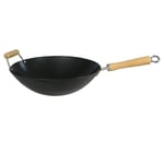 Dexam Non-Stick Standard Gauge Carbon Steel Wok with Helper Handle, 36cm