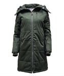 HoodLamb Women's Deep Army Green Nordic Hemp Warm Vegan Puffer Coat X-Small NWT