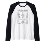 The Books of The Bible Old and New Testament Complete List Raglan Baseball Tee