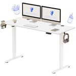 FLEXISPOT Lite Electric Standing Desk 110 * 60cm Height Adjustable Desk Sit Stand Desk Stand Up Desk for Home Office (White)