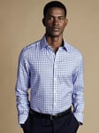 Charles Tyrwhitt Cotton Non-Iron Grid Check Shirt, Blue