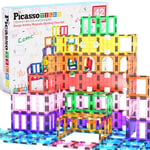 PicassoTiles 42 pièces Ensemble de Blocs de Construction magnétiques Planches de Jeu tuiles magnétiques Construction Jouet Kit éducatif tuiles aimants ingénierie STEM Learning Playset, 3 et Plus