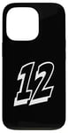 Coque pour iPhone 13 Pro Number Twelve #12 Uniforme d'équipe sportive 12e anniversaire