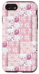 iPhone SE (2020) / 7 / 8 Light Pink Flowers & Bows Gingham Coquette Girly Aesthetic Case