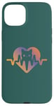 Coque pour iPhone 15 Plus Chat Heartbeat Nurse Animal Kitty Mom & Dad Heart Retro